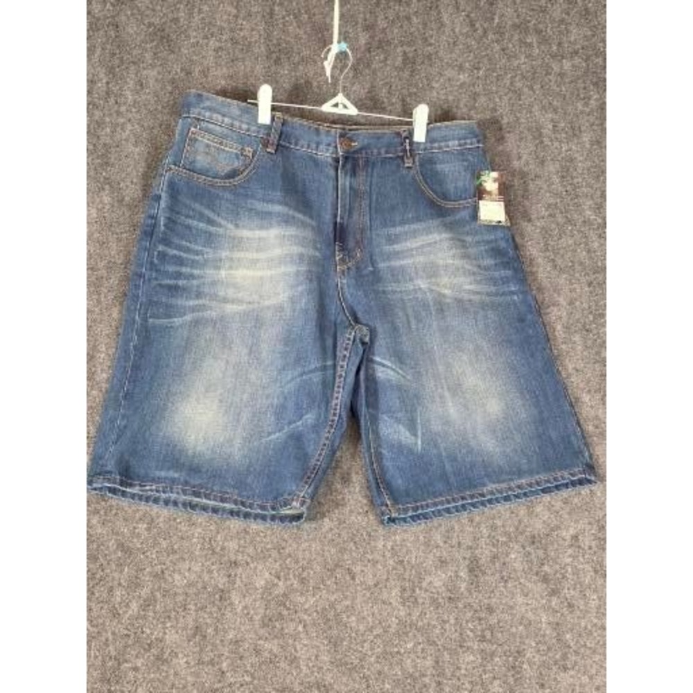 LRG Core Collection Mens Denim Shorts 38 Medium Classic Indigo Wash Relaxed Jort